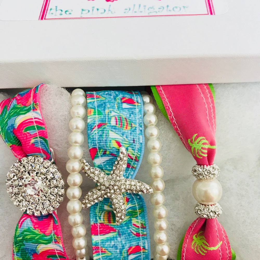 YGR Magnetic Rhinestone Ribbon Palm Tree Bracelets - Picture 2 of 4